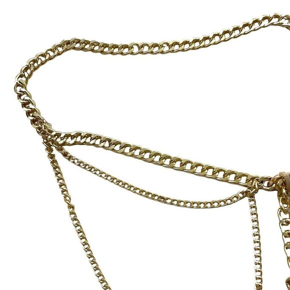 Boho western multi cascade chain gold tone belt‎ One Size main image 4